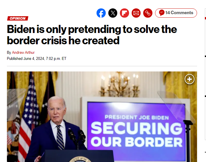  Op-ed: Biden is only pretending to solve the border crisis he created