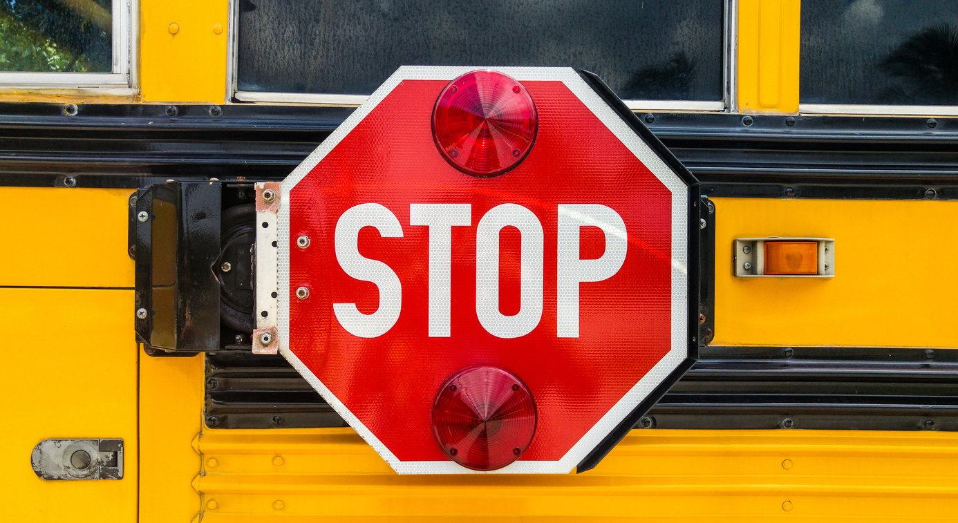 School bus stop sign