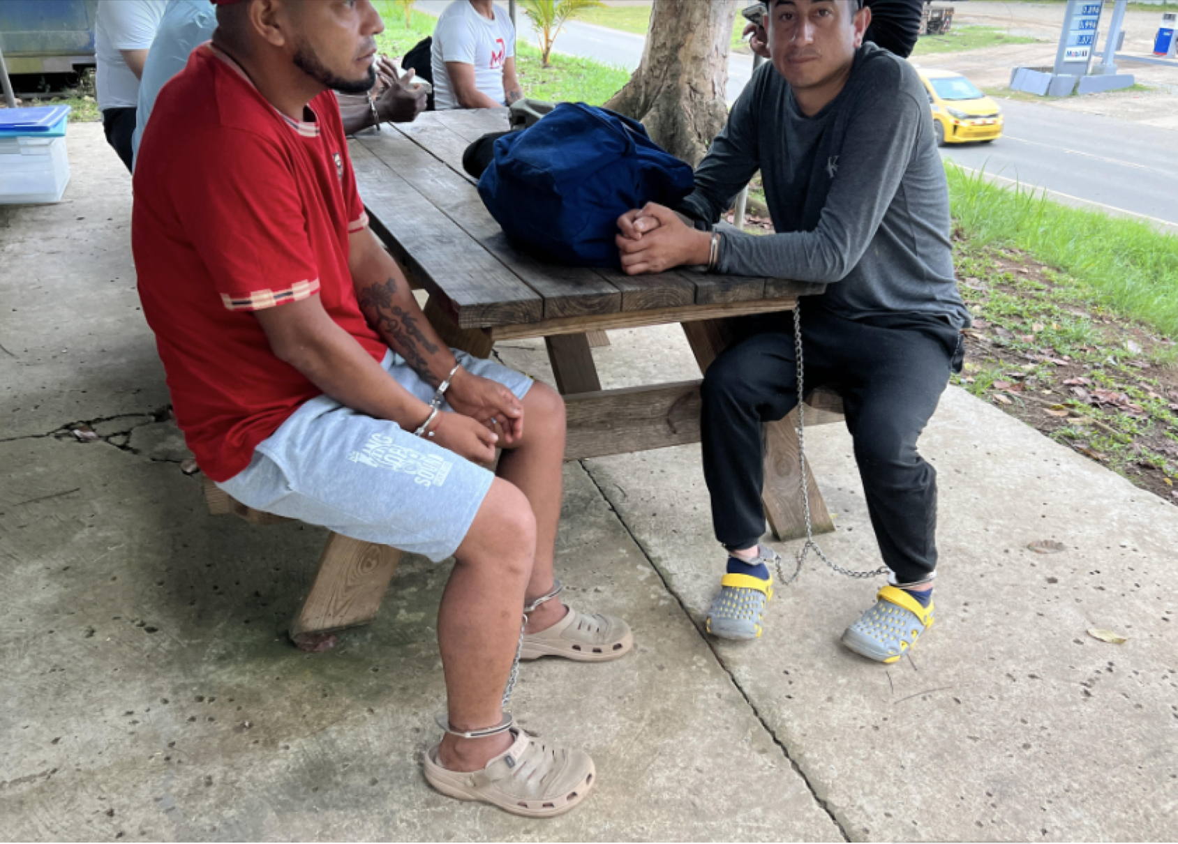 Colombians with criminal histories apprehended by Panamanian immigration in Meteti Panama on August 17 2024