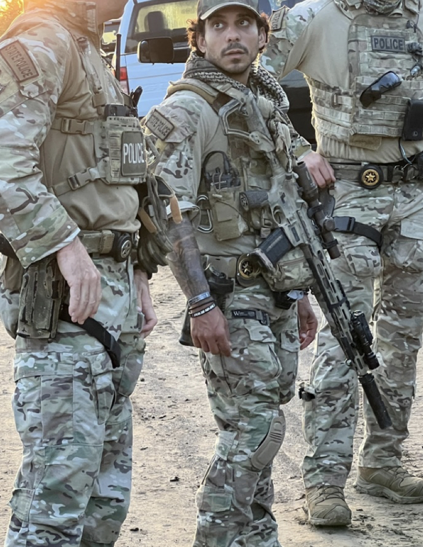 Texas DPS Special Response Team members on the Rio Grande preparing to seize a cartel-controlled island in 2023